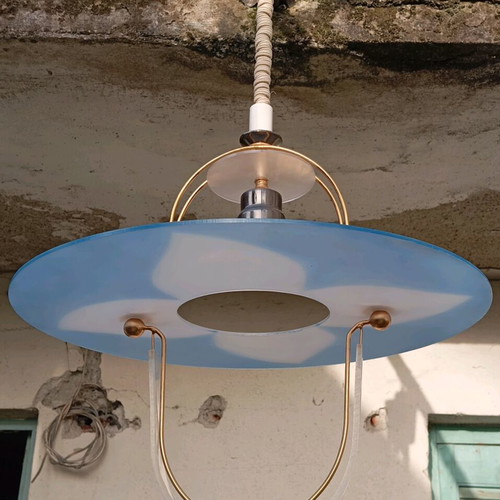 Plastic ceiling light used, fully functional