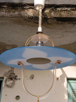 Plastic ceiling light used, fully functional