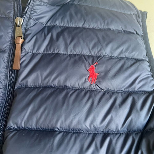 Polo Ralph Lauren Colden Pony Full Zip men's down vest navy like new size L