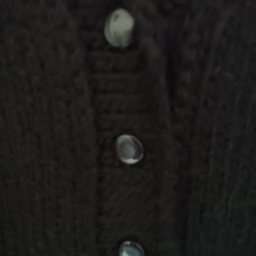 Black cardigan short with fringes like new, 50% wool 50% acrylic