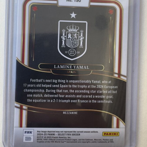Lamine Yamal Spain Panini Select 2024-25 card like new
