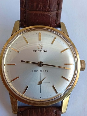 Certina Bristol 230 ρολόι μεταχειρισμένο, μηχανικό, δερμάτινο λουράκι