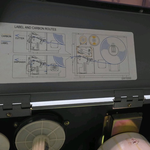 SATO CL408e industrial label printer used