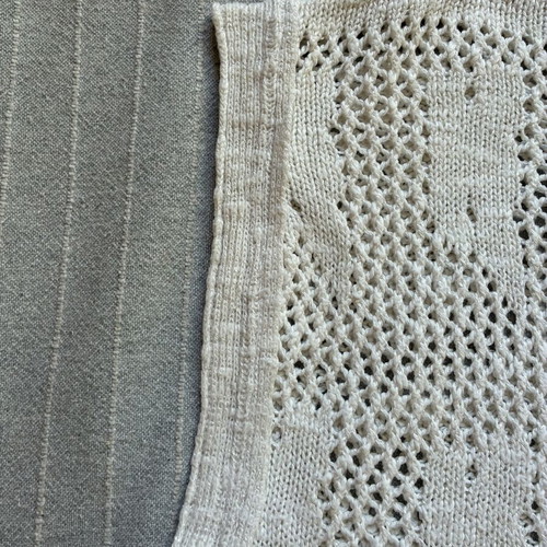 Vintage Off White Crochet Open Knit Vest Button Cardigan
