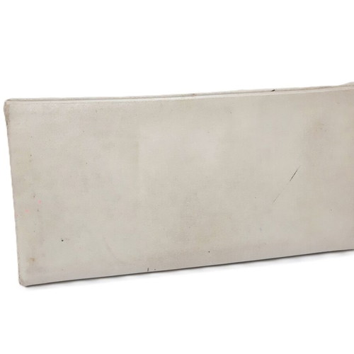 Vintage evening clutch bag used, white plastic, floral ornaments, 80s