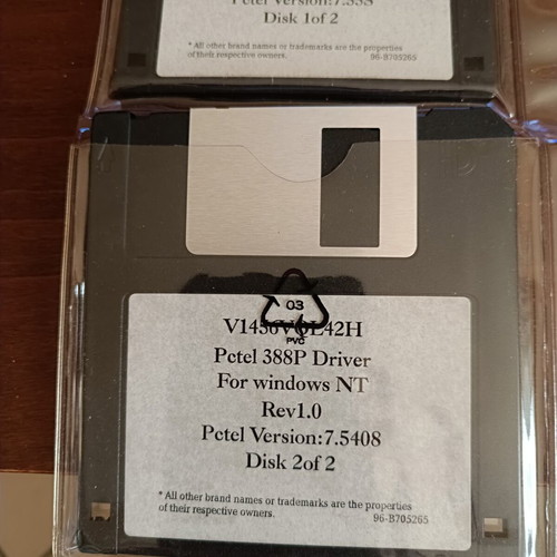 Vintage drivers used, 3 floppy disks in excellent condition