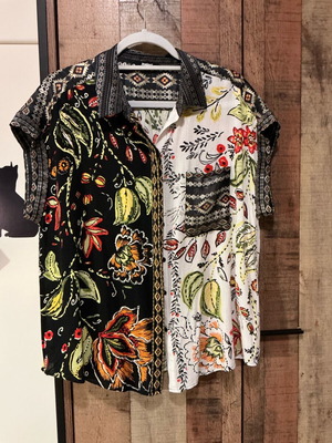Desigual къс ръкав риза XL многоцветна като нова