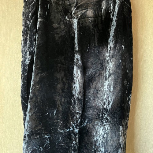Velvet skirt size EU 44 large, like new, grey, lined