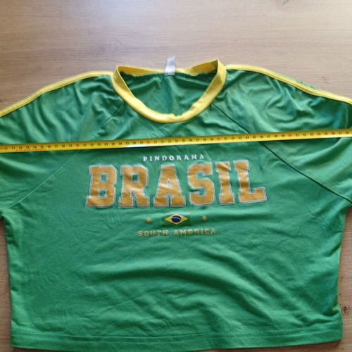 Women's Top Brasil like new, elastic, green and yellow, XL