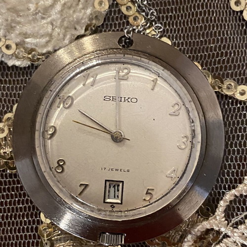 Seiko 6602-9010 vintage mechanical pocket watch, 1969