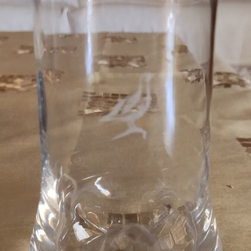 Famous Grouse Tumbler glass like new, heavy crystal whisky