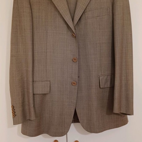 Men's Super 150 suit used, size 48, wool fabric