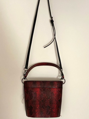 Na-Kd bag like new, burgundy with croco-snake pattern