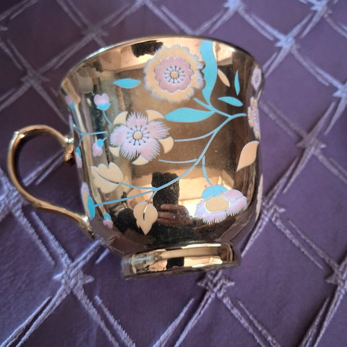 Design Dubai Gold cups new, set of 6 with vintage design