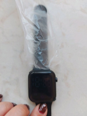 Electronic watch new, black, unisex