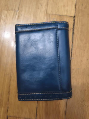 Tommy Hilfiger leather wallet used, blue with ample space