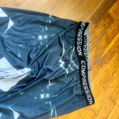 Unisex fitness leggings like new, black and gray, size XL
