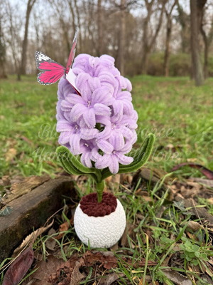 Handmade hyacinth from plush wire made to order