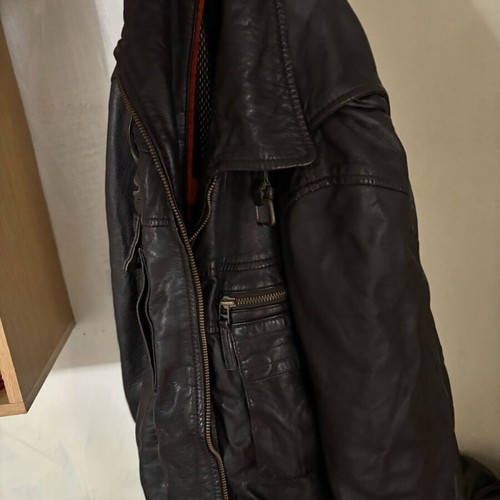 Berto Lucci leather jacket like new, size 3XL with many pockets