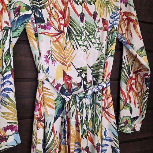 Mango Floral Tropical Print Maxi Dress like new