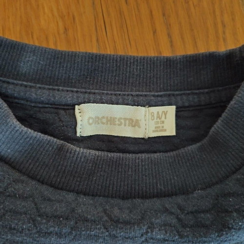 Orchestra sweatshirt used for boy 6 years old, size 116 cm, blue