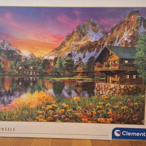 Alpine lake puzzle used, 6,000 pieces Clementoni