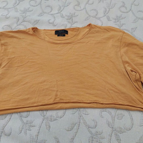 Zara short-sleeve t-shirt used, yellow, size XL