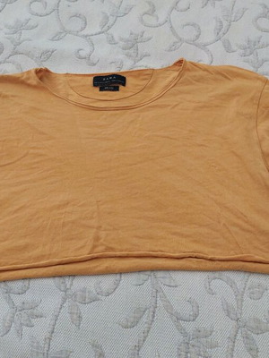 Zara short-sleeve t-shirt used, yellow, size XL
