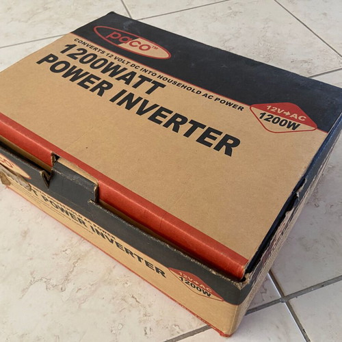 Paco Power Inverter 12V DC to 230V AC 1200W like new
