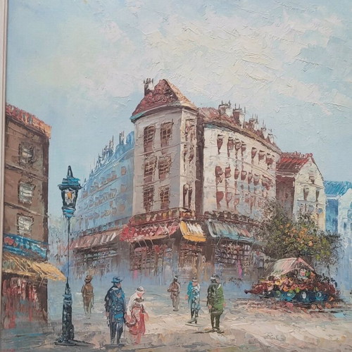 Signed oil painting used 0.75x0.65 m