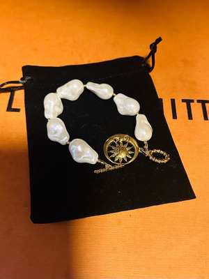 Handmade bracelet new with stones and gold details