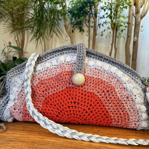 Sunset Harmony crossbody bag new, colorful handmade