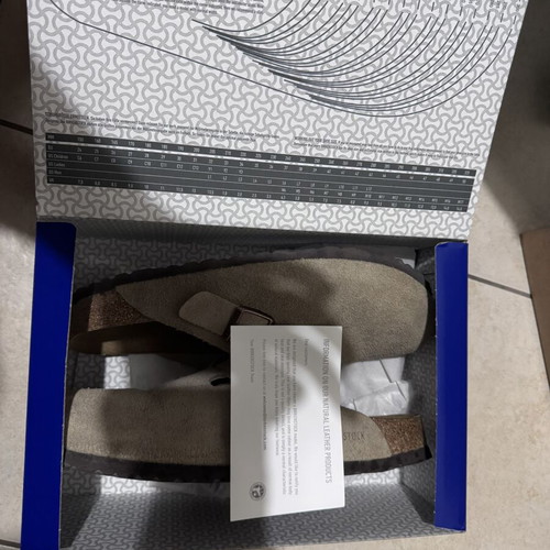 Birkenstock Boston Suede soft footbed slippers size 44 like new, taupe