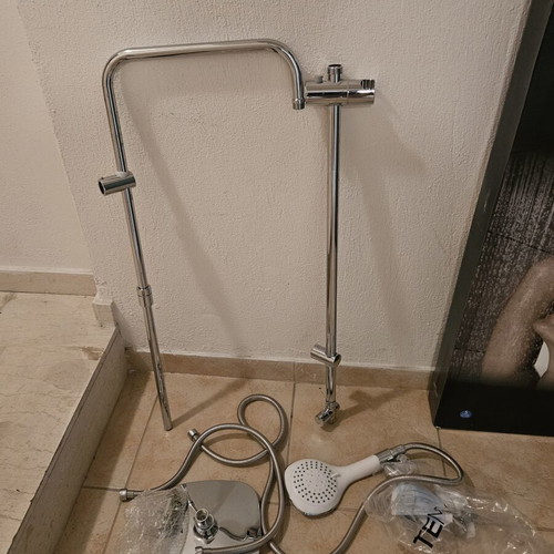 Tema Rain Bianco shower set with Roma faucet new, complete