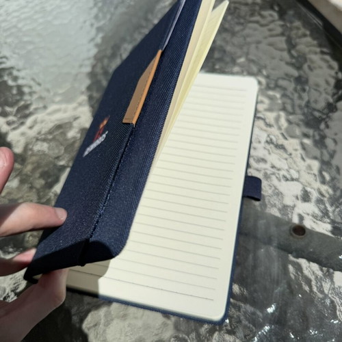 Agenda notebook navy blue new with hard cover and elastic closure