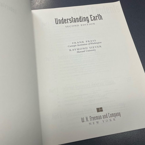 Understanding Earth 2nd Edition by Frank Press and Raymond Siever new
