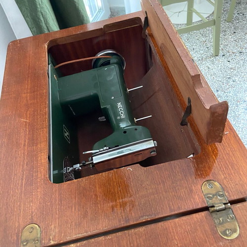 Necchi BU Serie Nova sewing machine used with wooden cabinet