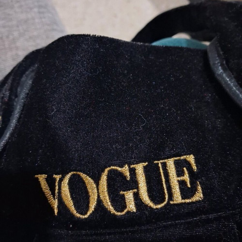 Vintage Vogue Shoulder Bag Black Velvet like new
