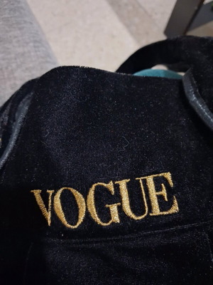 Vintage Vogue Shoulder Bag Black Velvet like new