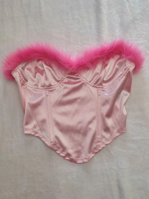 Pink fur topaki Shein μέγεθος XS σαν καινούργιο