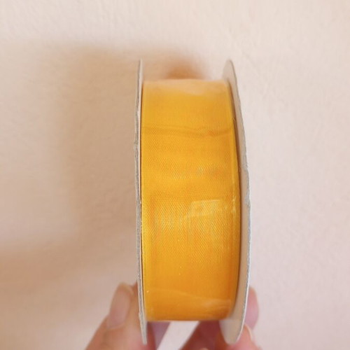 Organza ribbon 2.5 cm wide, 25 yards, new, croc color