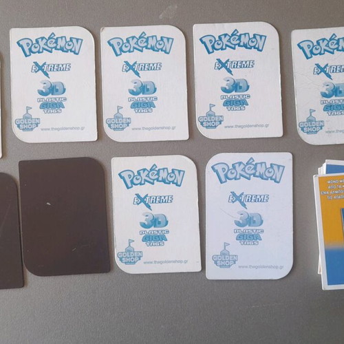 Pokémon extreme 3d plastic giga cards used, pack of 9 with 15 tags