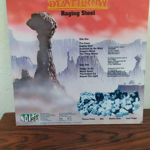 Deathrow Raging Steel vinyl record used, metal
