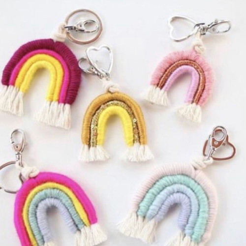 Boho rainbow bomboniere new, macrame natural style