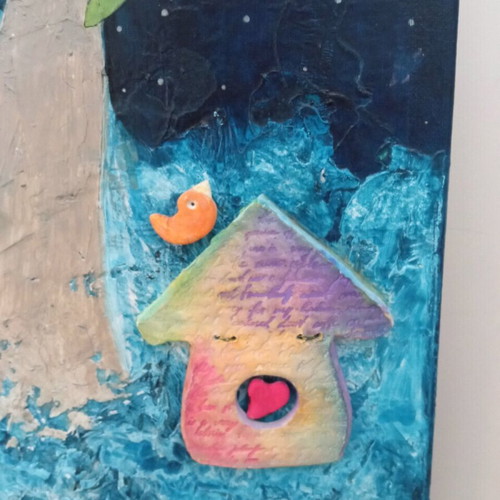 Painting for children's room new with three-dimensional element