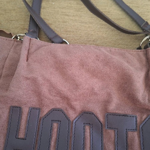 Women's shoulder bag with zipper brown like new 30-35 cm