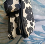 Toiletry bag with two compartments like new, black and beige