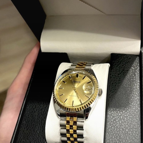 Cannon Datejust 36 mechanical watch like new, gold and silver