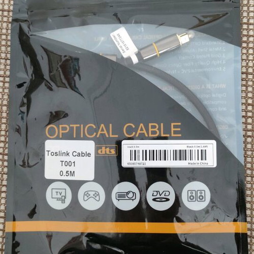 Optical fiber cable gold-plated 0.5m new