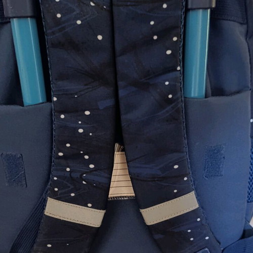 School bag for primary used with space theme and wheels